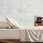 Σετ Σεντόνια με Λάστιχο Cannon Stonewashed 160X200+35 / Cream